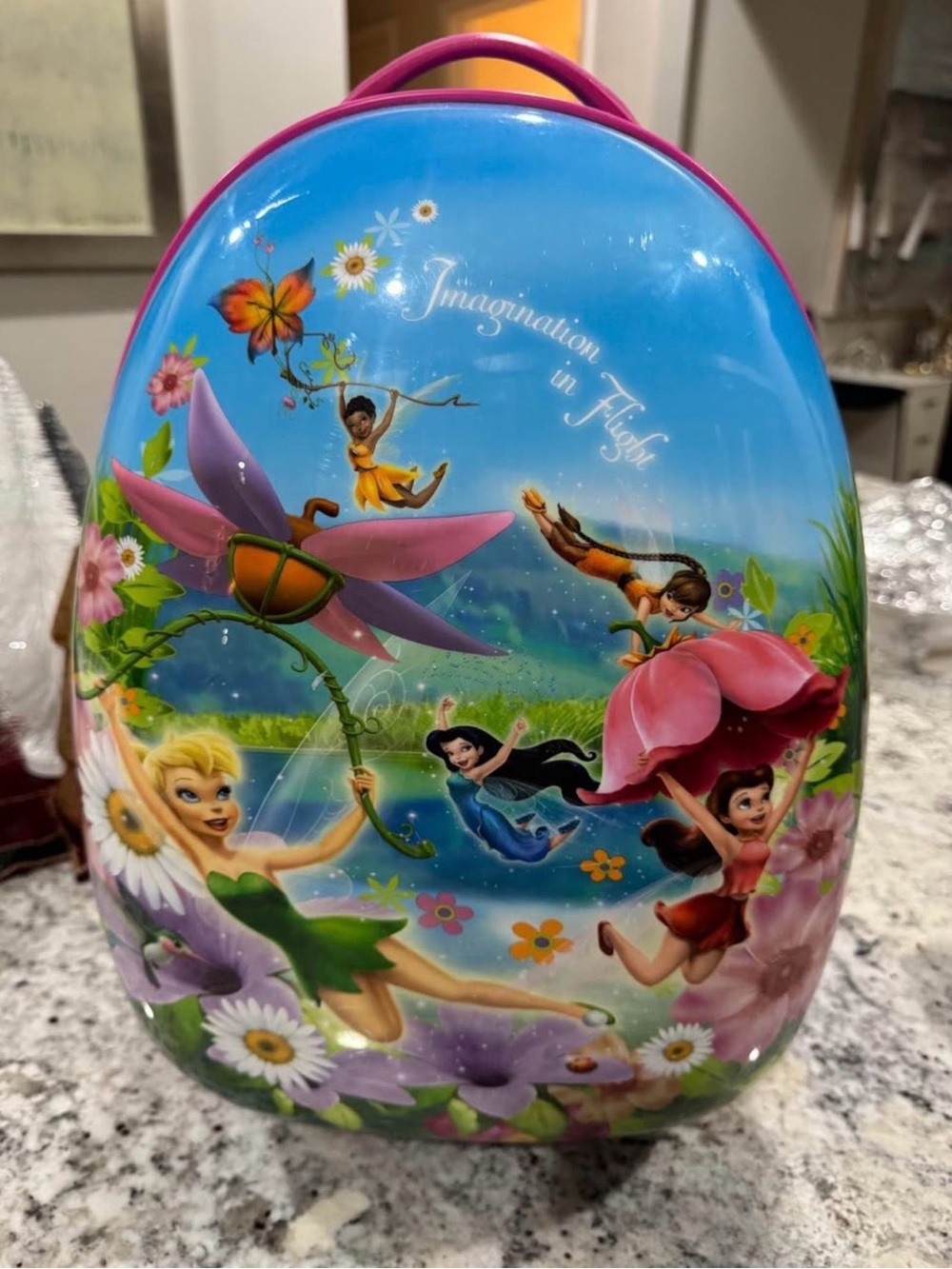 Vintage Heys Disney Fairies Hardshell Kids Rolling Suitcase 18"
